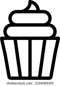 cupcake Vector illustration on a transparent background.Premium quality symmbols.Stroke vector icons for concept and graphic design.