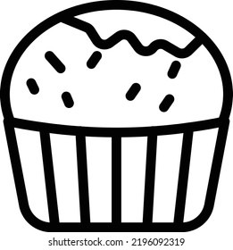 cupcake  Vector illustration on a transparent background. Premium quality symmbols. Thin line vector icons for concept and graphic design. 
