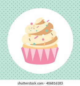 Cupcake vector illustration for your business, greeting cards, menu, banners and other design