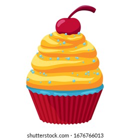 Pastel. Ilustraciones vectoriales. Panadería dulce.