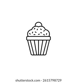 Cupcake vector line icon icons design