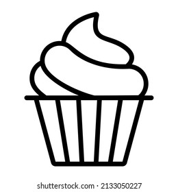 cupcake vector Line Icon. Simple Creative vector Line Icon