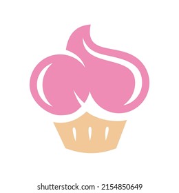 Cupcake Vector Logo Design Template