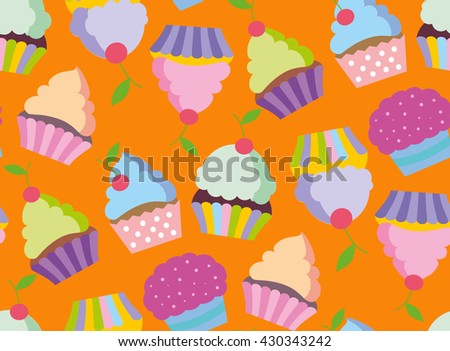 cupcake vector pattern happy birthday cupcake stock vector royalty
