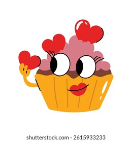 Cupcake vector Sticker. Eps 10 file