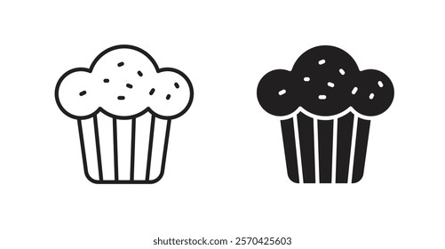 Cupcake vector web icons set