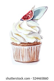 cupcake vector witn fig cream