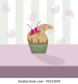 Cupcake in vector,eps 10.