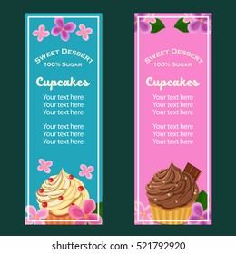 cupcake vertical banner