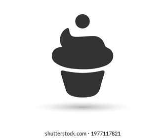 cupcake, web icon. vector design