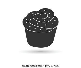 cupcake, web icon. vector design