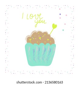 cupcake,decorative frame.a set for your design.high quality vector illustration.