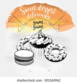 cupcake,donut cookie biscuit website banners, posters, email, newsletter designs promotional material menu