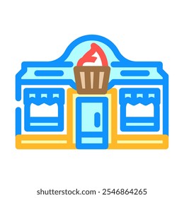 cupcakery shop color icon vector. cupcakery shop sign. isolated symbol illustration