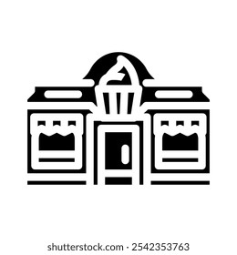 Cupcakery Shop Glyphe Symbol Vektor. Cupcakery-Ladenschild. einzelne Symbolgrafik