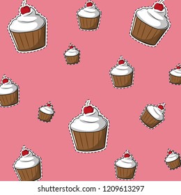 Cupcakes background cartoons