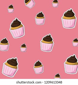 Cupcakes background cartoons