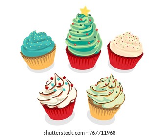 Cupcakes for Christmas.