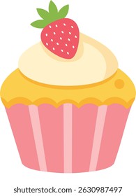 cupcakes com forma fofa e cor rosa