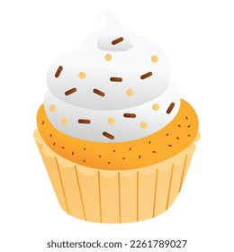 Cupcakes decorative design element for website, presentaion, flyer, brochure, printing, application. illustration style