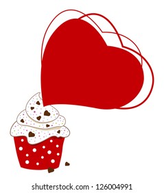 Cupcakes design on white background