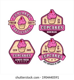 Cupcakes design premium logo collection-2