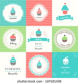 Cupcakes and Desserts Labels and Signs