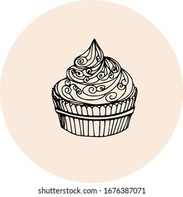 cupcakes food sweet icon sticker
