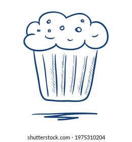 Cupcakes. Hand drawn vector illustration