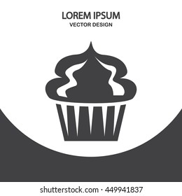 Cupcakes icon on the background
