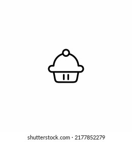 Cupcakes linear icon. Thin line illustration. Muffins. Contour symbol. Vector isolated outline drawing. Editable stroke