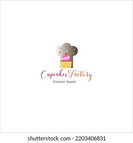 cupcakes logo file template vector 