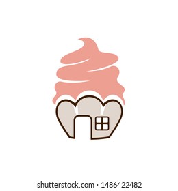 Cupcakes Logo Template Stock Vector