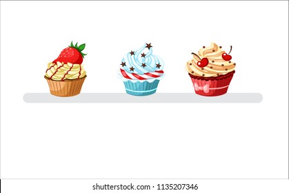 Cupcakes on the tray