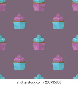 cupcakes pattern. consists of two kinds of cupcakes