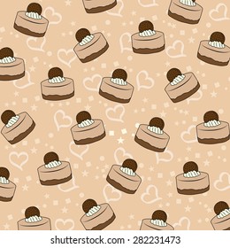 cupcakes pattern, vector format eps10