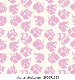 Cupcakes. seamless pattern background