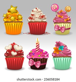 Cupcakes set