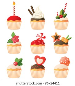 Cupcakes set