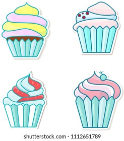 Cupcakes vector image