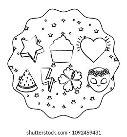cupcakes and watermelon pattern 