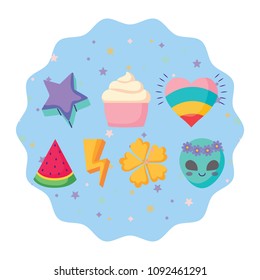 cupcakes and watermelon pattern 