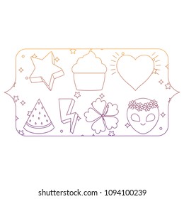 cupcakes and watermelon pattern 