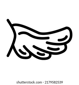 cupeydon wing line icon vector. cupeydon wing sign. isolated contour symbol black illustration