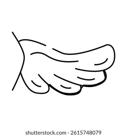 cupeydon wing line icon vector. cupeydon wing sign. isolated contour symbol black illustration