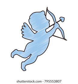 cupid angel with arch