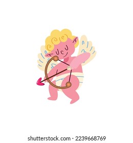 ángel cupido con carácter de arco