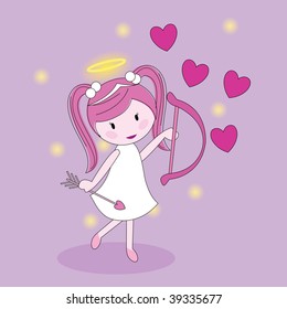 cupid angel with bow and arrow