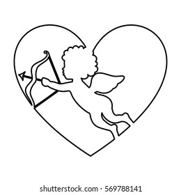 cupid angel character icon vector illustration design