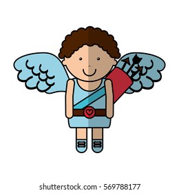 cupid angel character icon vector illustration design